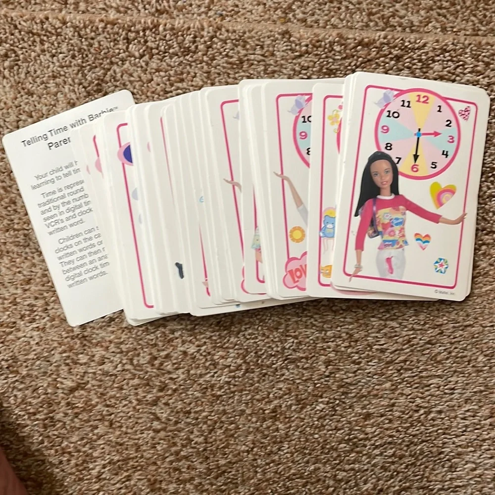Barbie Telling Time Learning Cards